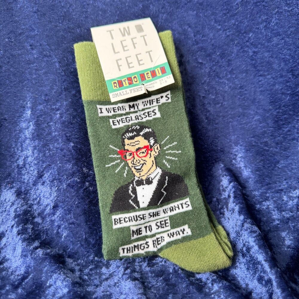 5/$25 Two Left Feet Retro Remix Socks NWT